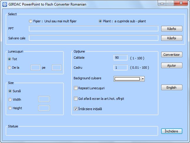 PowerPoint to Flash Converter in Romanian