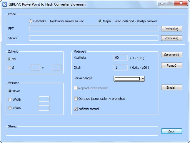 PowerPoint to Flash Converter in Slovenian