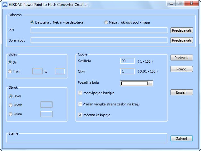 PowerPoint to Flash Converter in Croatian