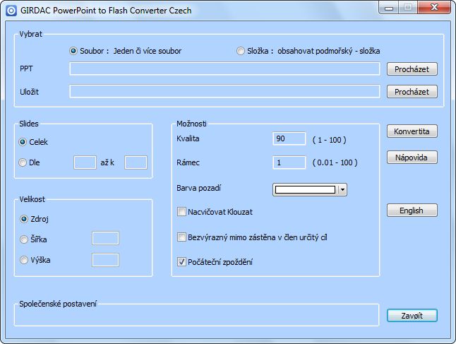 PowerPoint to Flash Converter in Czech