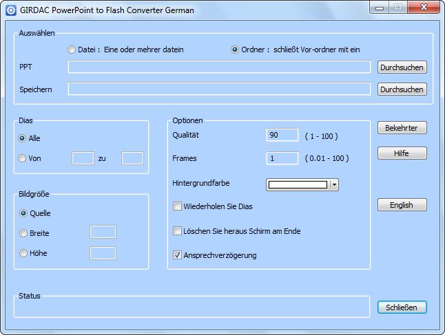 PowerPoint to Flash Converter in German