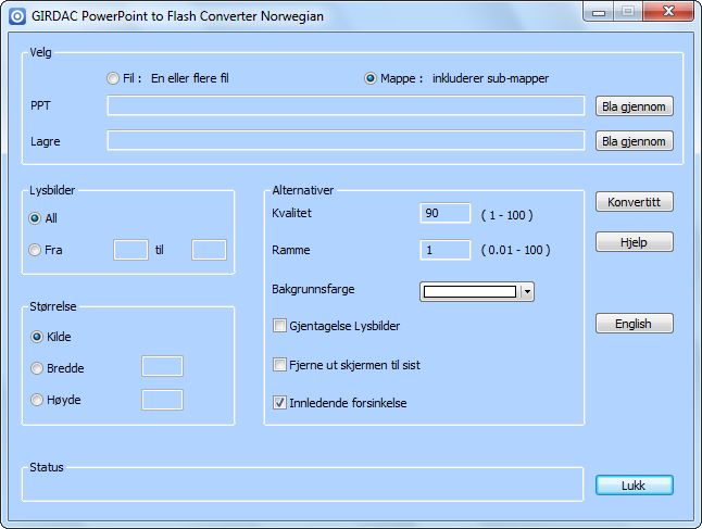 PowerPoint to Flash Converter in Norwegian