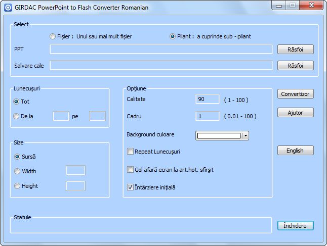 PowerPoint to Flash Converter in Romanian