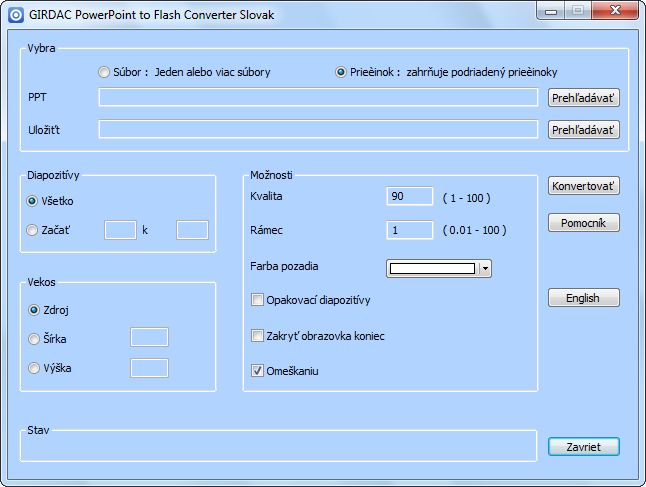 PowerPoint to Flash Converter in Slovak