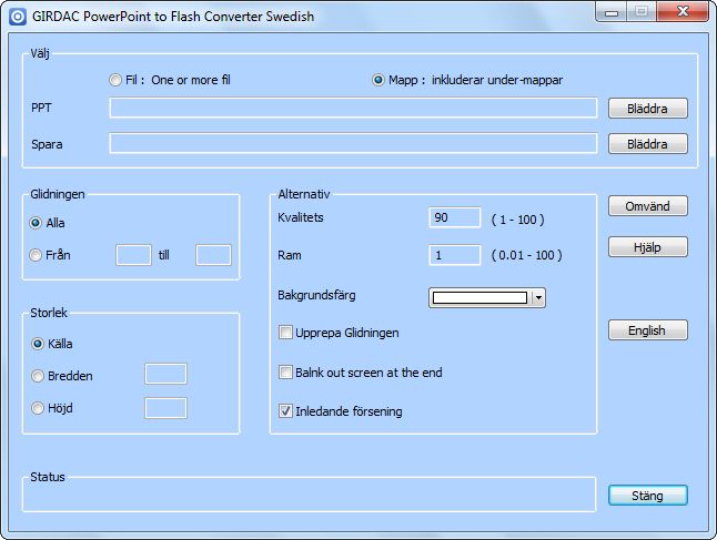 PowerPoint to Flash Converter in Swedish