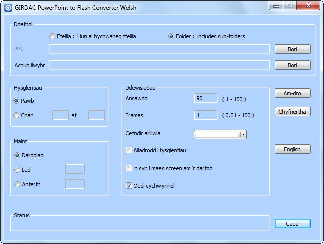 PowerPoint to Flash Converter in Welsh