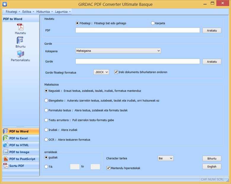 PDF Converter in Basque