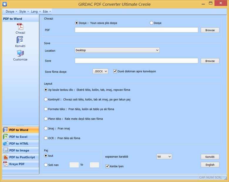 PDF Converter in Creole