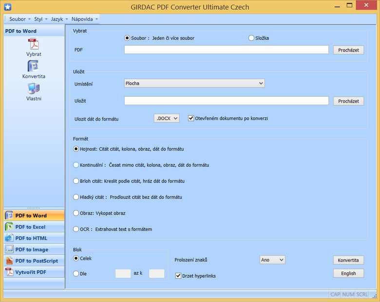 PDF Converter in Czech