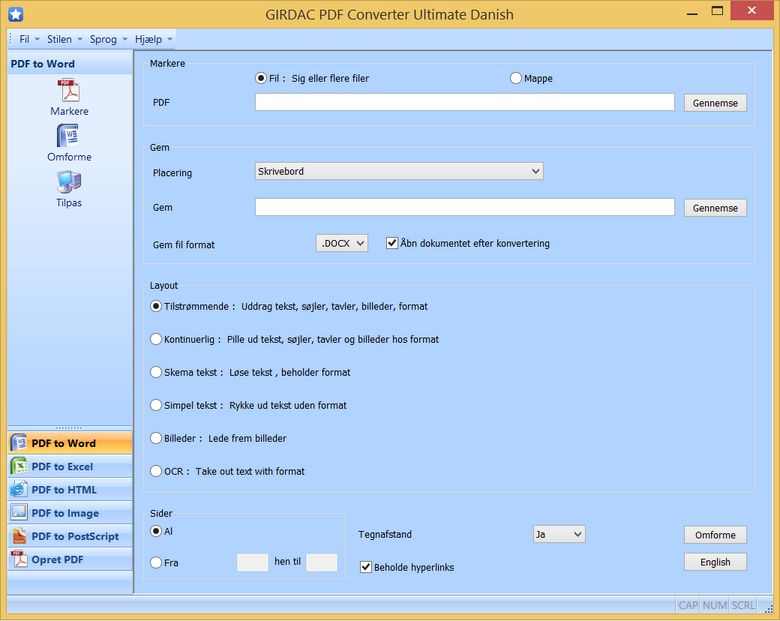PDF Converter in Danish