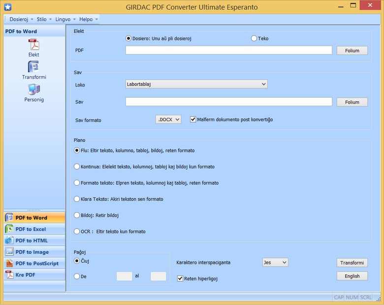 PDF Converter in Esperanto