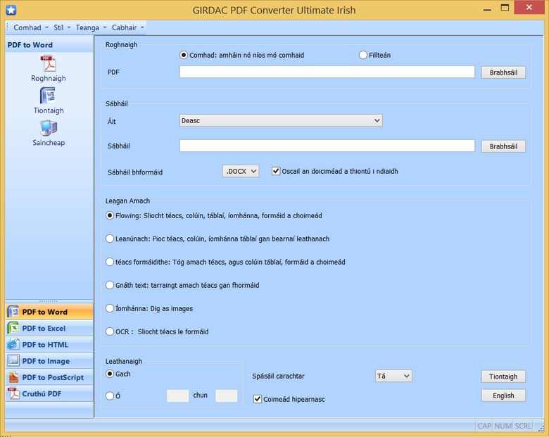 PDF Converter in Irish