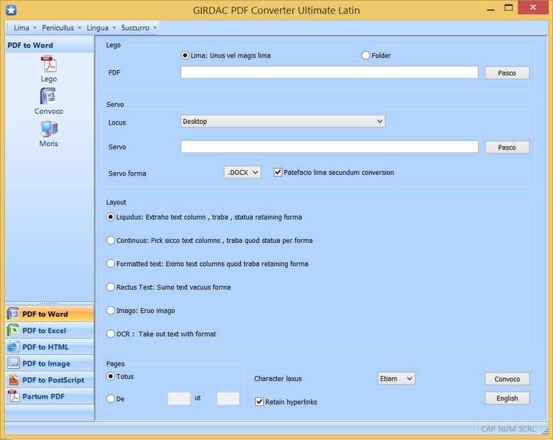 PDF Converter in Latin