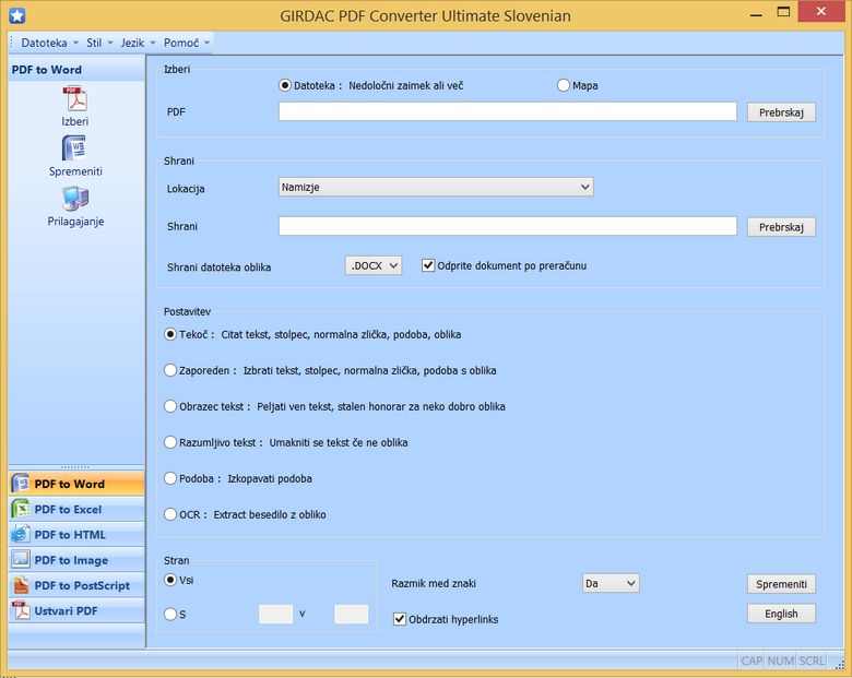 PDF Converter in Slovenian