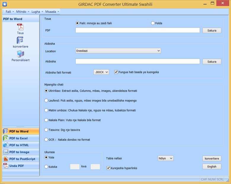 PDF Converter in Swahili