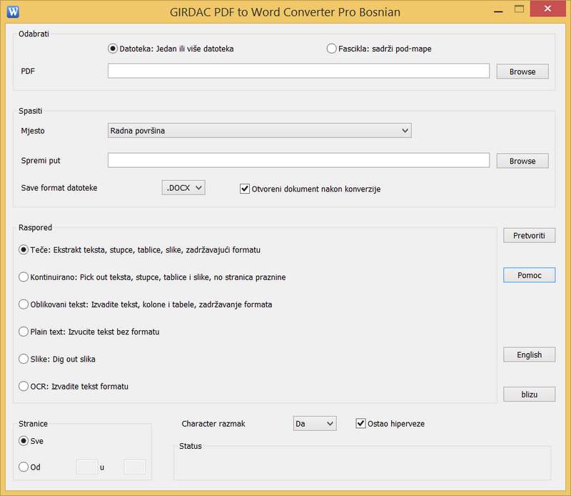 PDF to Word Converter Pro in Bosnian