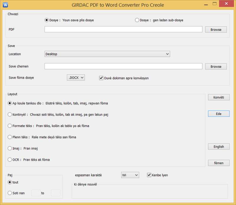 PDF to Word Converter Pro in Creole