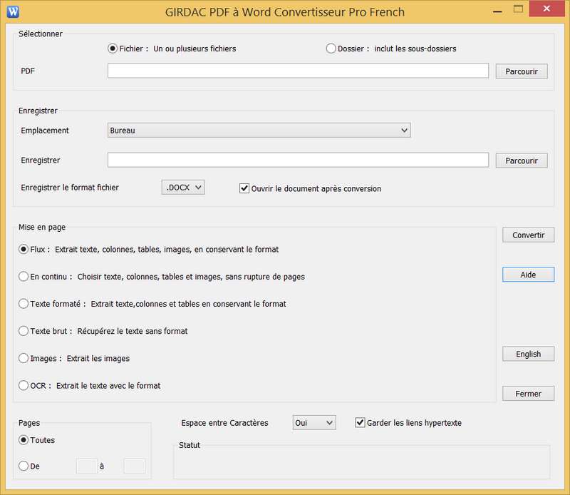PDF to Word Converter Pro in French
