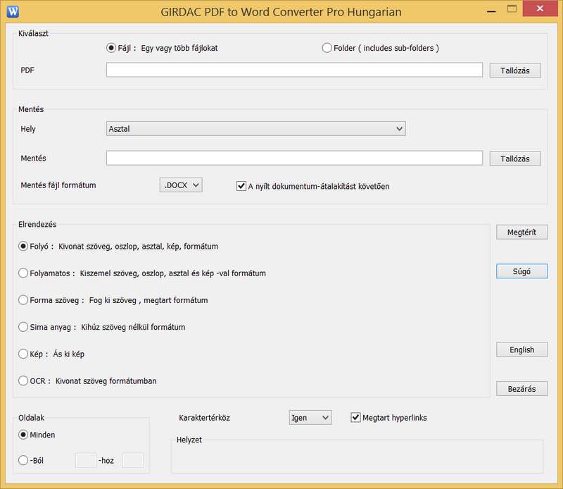 PDF to Word Converter Pro in Hungarian
