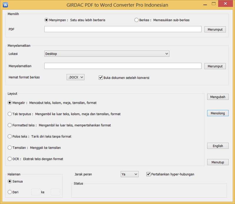 PDF to Word Converter Pro in Indonesian