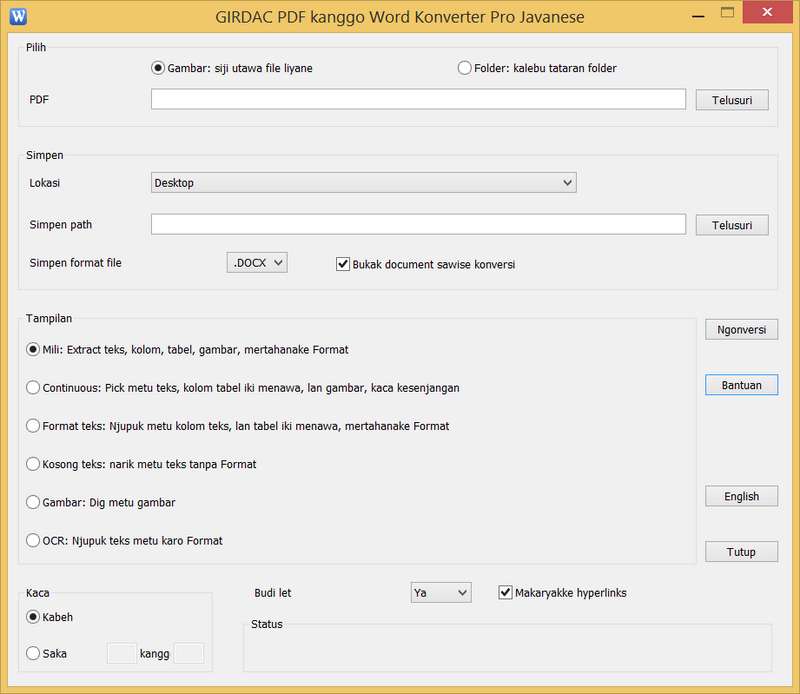 PDF to Word Converter Pro in Javanese