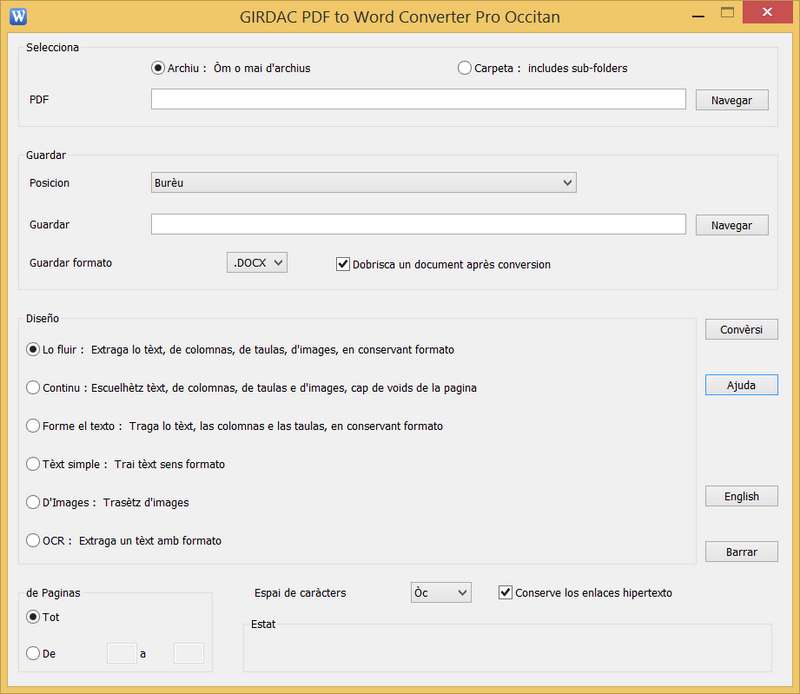PDF to Word Converter Pro in Occitan