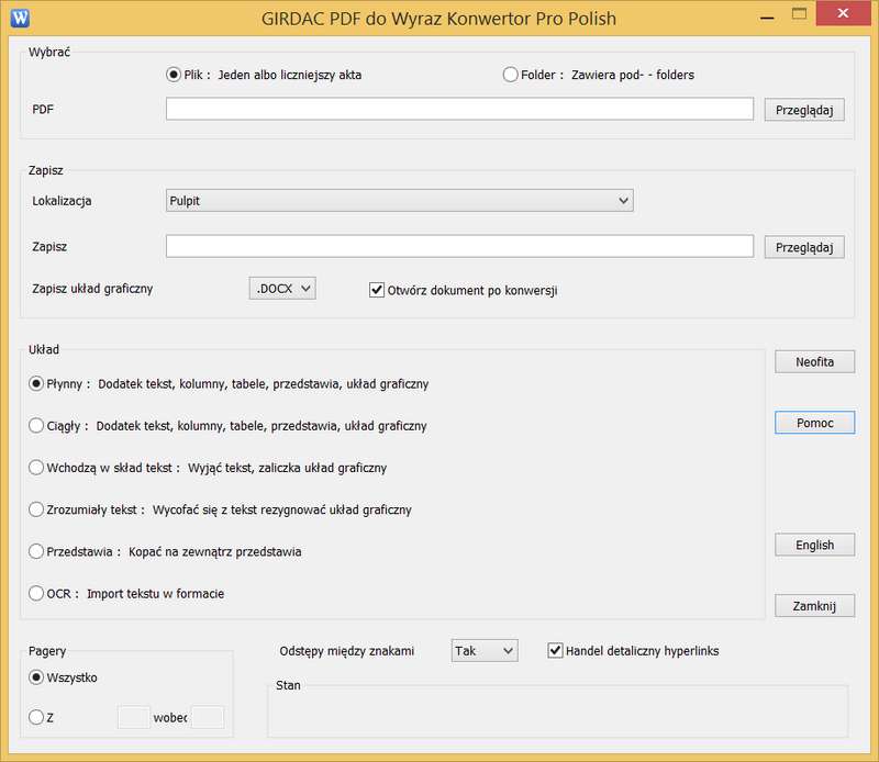 PDF to Word Converter Pro in Polish