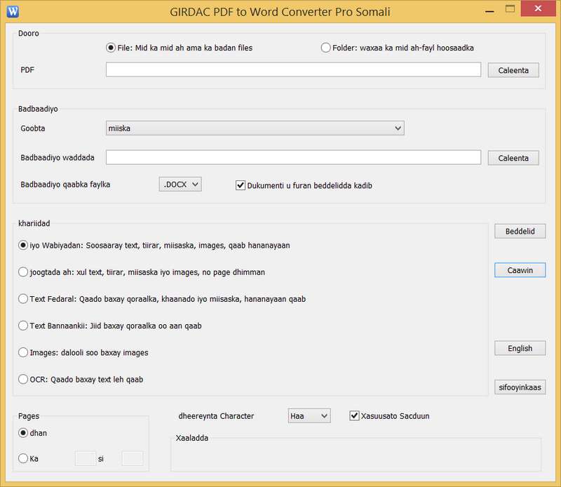 PDF to Word Converter Pro in Somali