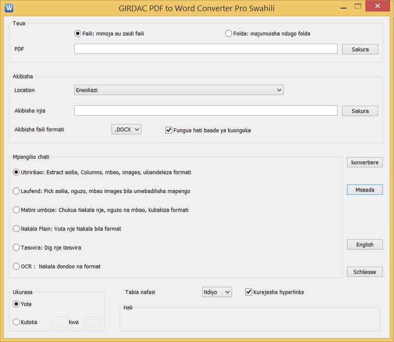 PDF to Word Converter Pro in Swahili