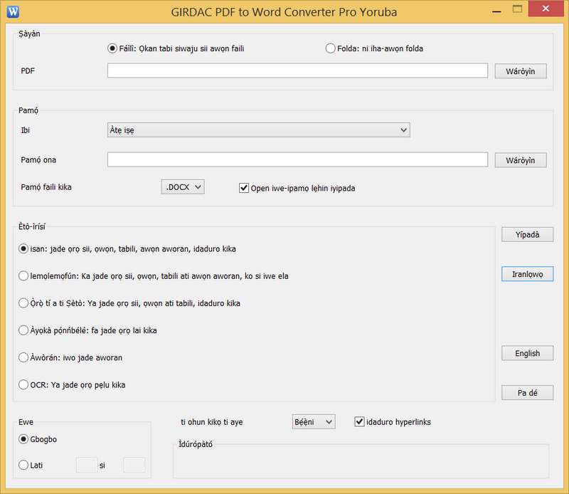 PDF to Word Converter Pro in Yoruba