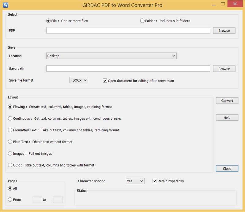 PDF to Word Converter Pro in English